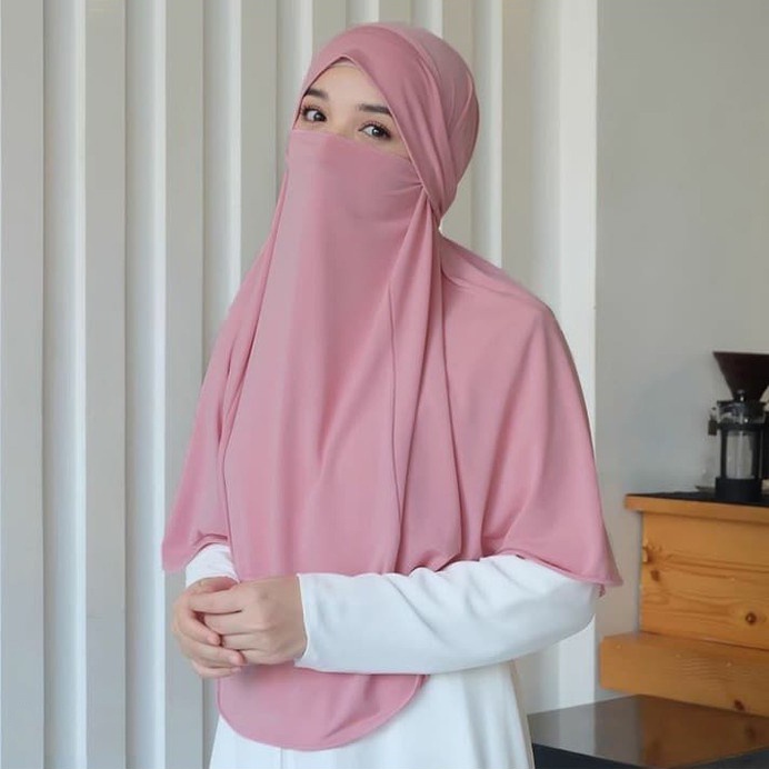 French Khimar Lesty Kejora Jilbab Instan Turki Niqob Cadar Tali Jersey