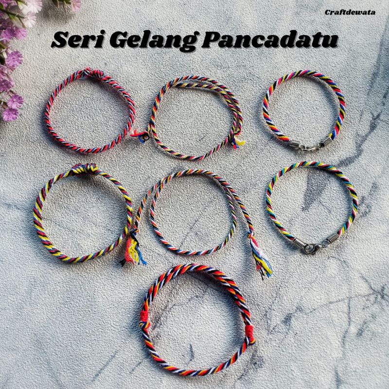 KOLEKSI PANCADATU / CRAFTDEWATA SIGNATURE / Craft Dewata /  Jelajah Pulau Bali / Gelang Khas Bali / Gelang Pria / Bahan Benang Khas Bali