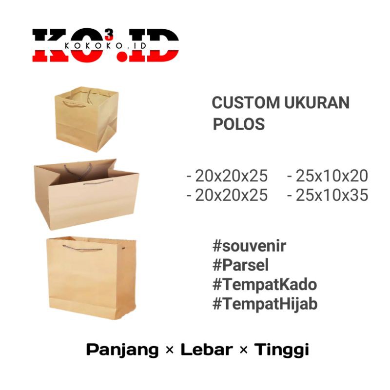 

PAPERBAG COKLAT POLOS CUSTOM MURAH