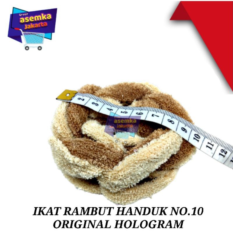 Ikat Rambut 6pcs Donut Lilit Handuk Besar No.10 Tebal Grosir