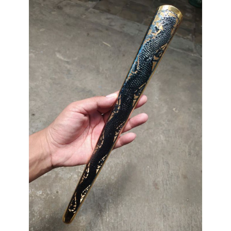 Pendok Keris Antik Bunton Tatah Naga Gaya Jogja