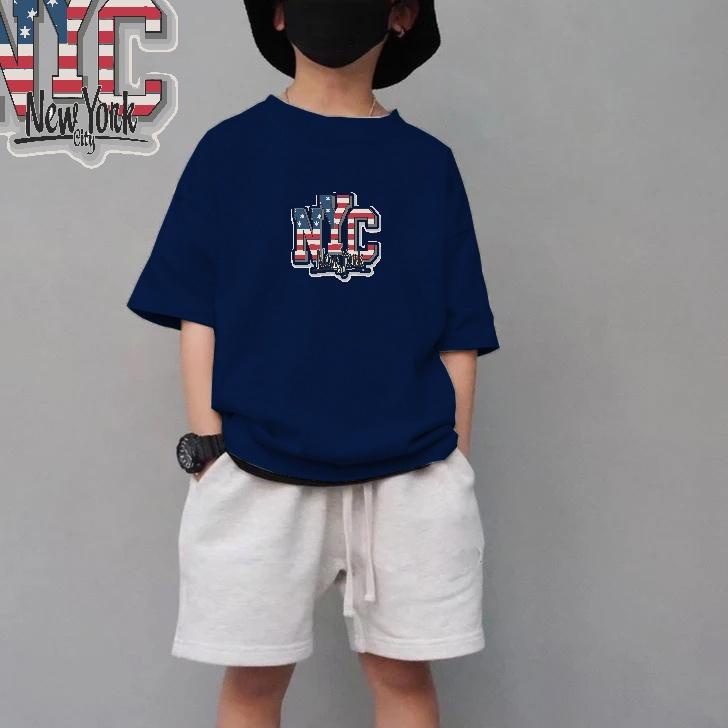 codeGg5G0--Kaos anak Newyork Kaos anak Unisex usia 1-8 tahun
