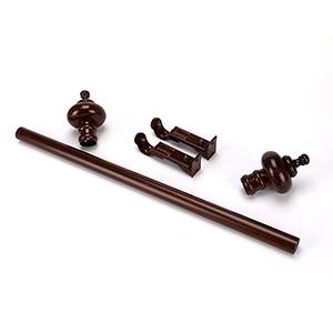 RONA SQ Curtain Rod Gold Tanpa Ring Set Gorden Batang, Endcup, Bracket