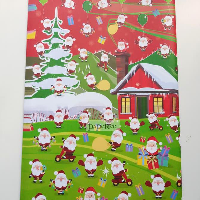 

(READY COD) Kertas Kado Natal Christmas House / Bungkus Kado LIMITED EDITION