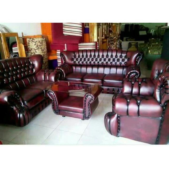 Sofa Kulit Oscar Mewah Set 3 2 1 Dan Coffe Table Sofa Ruang Tamu Murah Shopee Indonesia