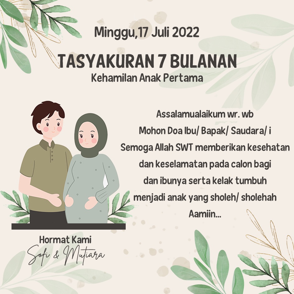STIKER TASYAKURAN KEHAMILAN/KELAHIRAN BAYI/TASYAKURAN KELAHIRAN BAYI/AQIQAH