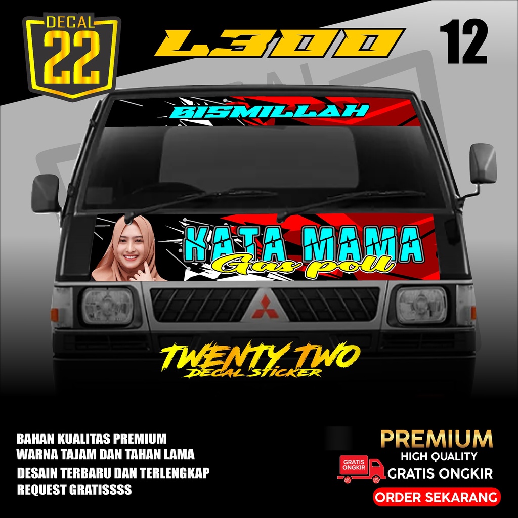 STIKER DECAL KABIN DEPAN L300 ,DECAL STIKER L300 KODE 12 Podo