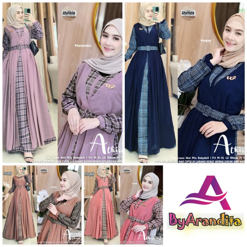 Athira maxy gamis by uwais hijab