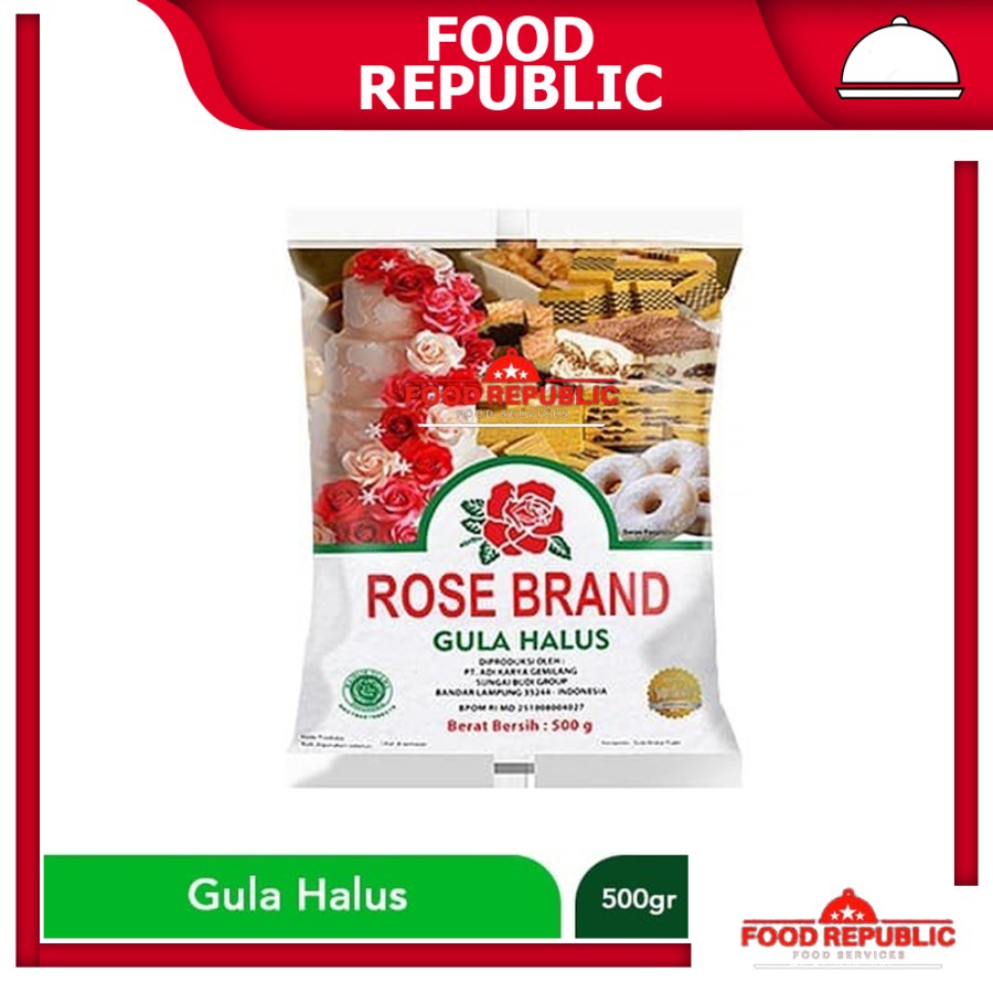 

GULA HALUS 500 GR ROSEBRAND ICING SUGAR ROSE BRAND CASTER BUBUK HALAL