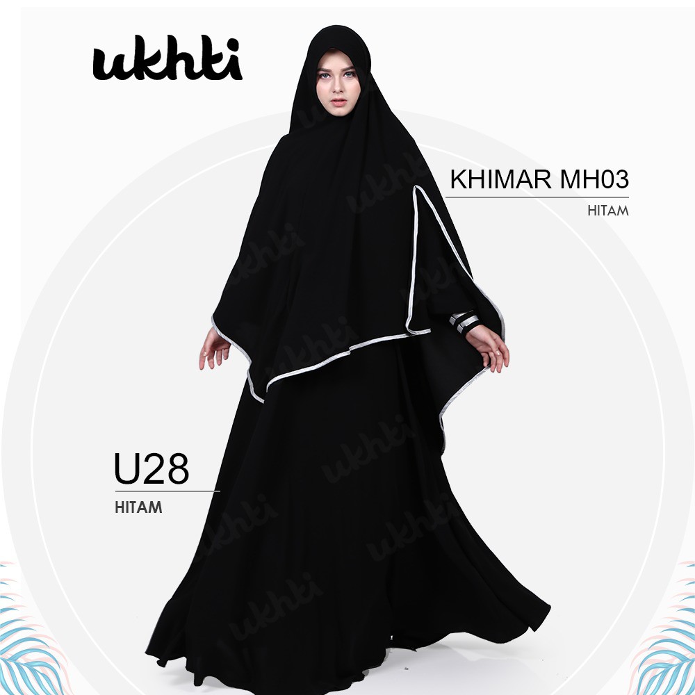 KHIMAR MUNIRA JETBLACK JUMBO MH03 BERGO UMROH PET BUSA