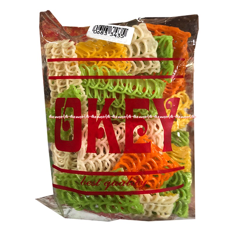 Okey Kerupuk Rosalinda Putih Warna Warni 200gr Krupuk Mie Bogor Warna Siap Goreng Oke Cracker Ok Okay Oke