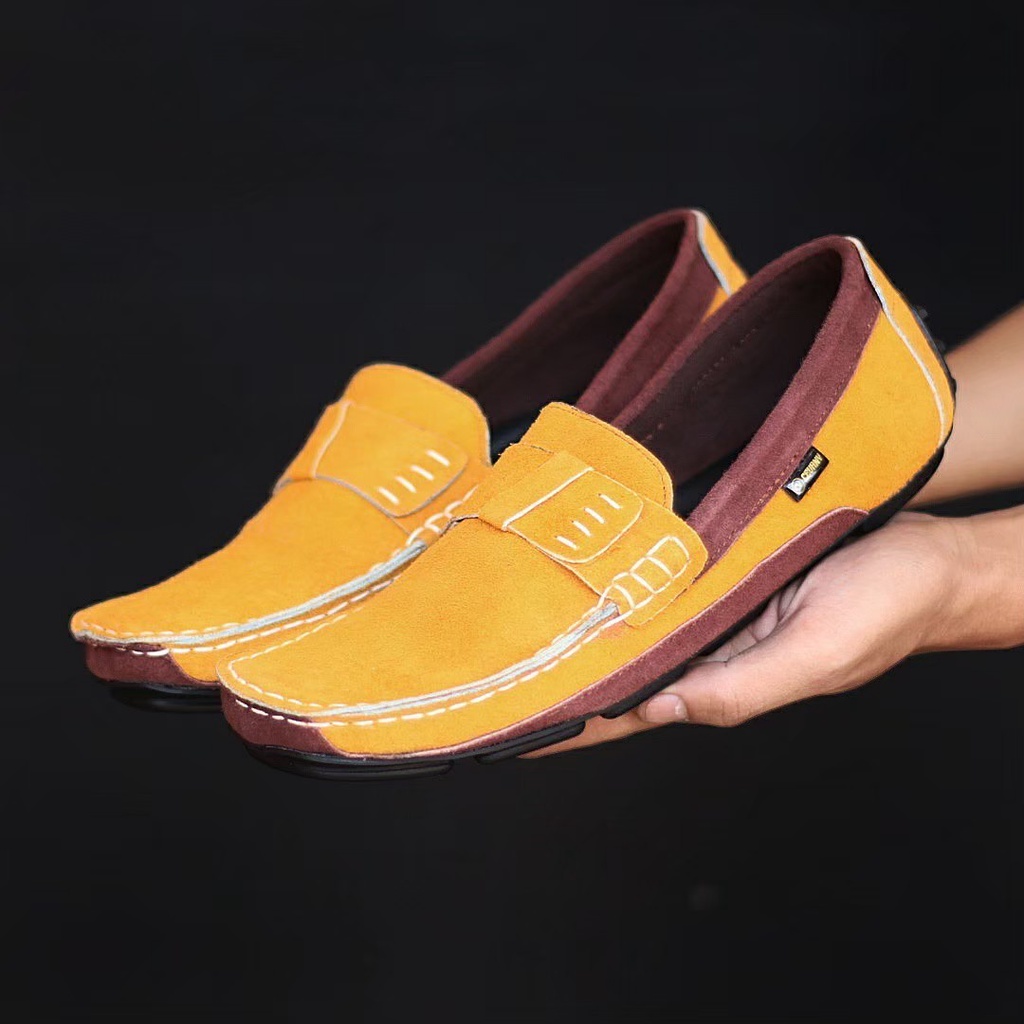 KICK TONE 01 BLACK SLIP ON PRIA KASUAL BS157 BS158 BS159 BS160 BS161 BS16 Slip On Pria Hitam