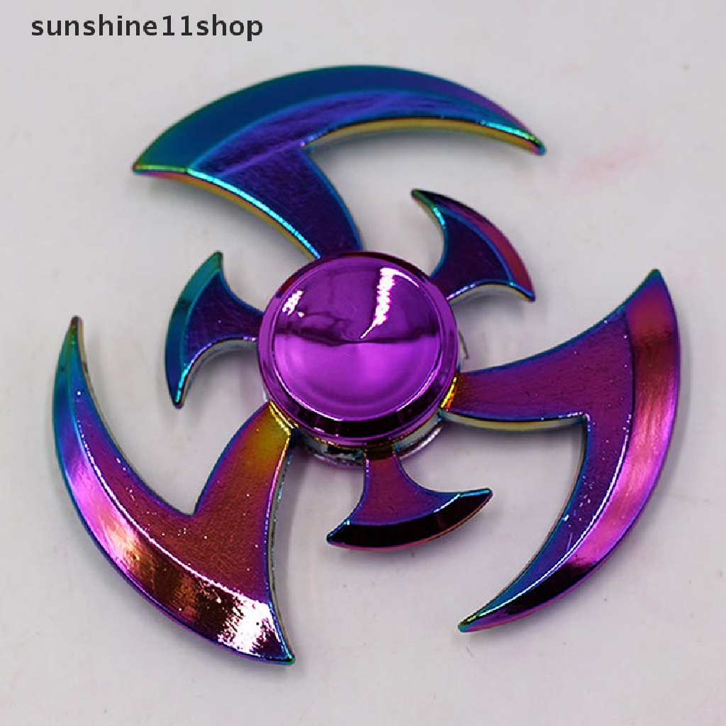 (SHO) R118 Fidget Spinner Bahan Metal Warna Pelangi Untuk Anak / Dewasa