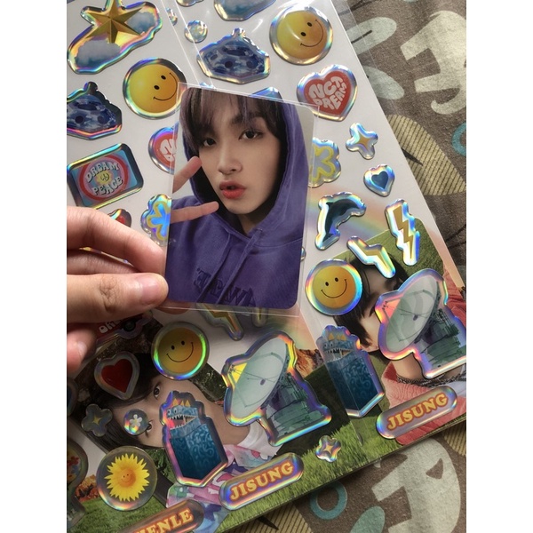 pc haechan hoodie photopack sg21 + jeno jaemin epoxy set sealed ungu selca pout manyun