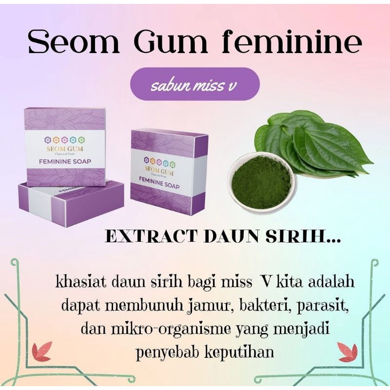 

SEOM GUM BISA COD READY SELALU GLOWING / FEMININE SOAP / sabun multifungsi