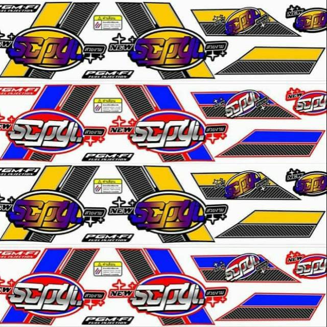 Striping lis stiker variasi kontes Scoopy Thailand/Thailook/Scoopy fi