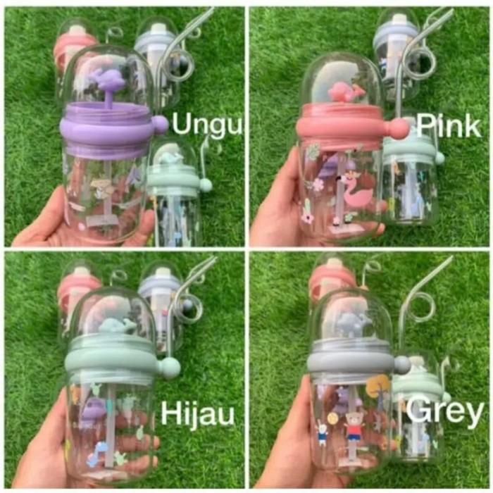 (COD) Botol Minum Anak Motif Dolphin Lumba - Lumba 260 ML / Botol minum Anak ( free tali )