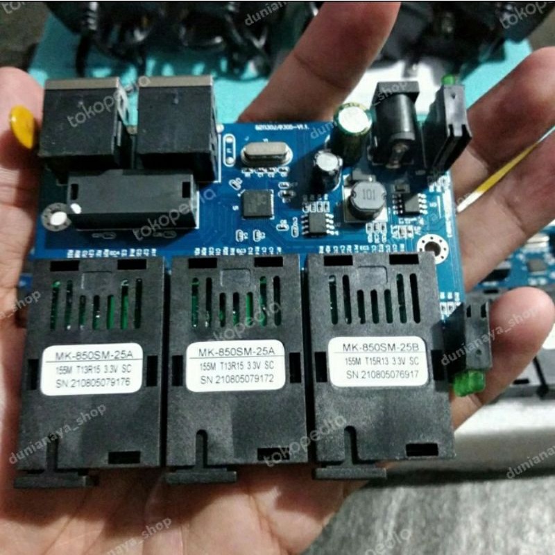 media converter 3 fo 2 lan ethernet