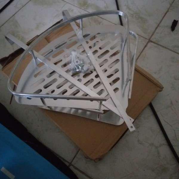 Rak Sudut Tempel Susun Kamar Mandi Toilet Anti Karat Tempat Sabun Shampo Murah Serbaguna Gl297