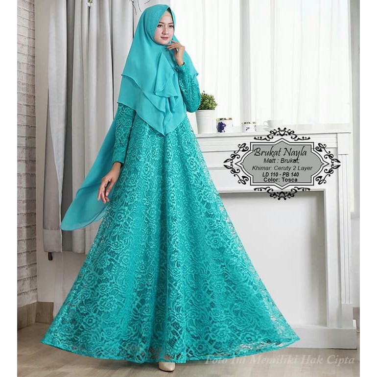 BAJU GAMIS WANITA TERBARU / GAMIS PESTA WANITA TERBARU NAYLA TOSCA / GAMIS BRUKAT