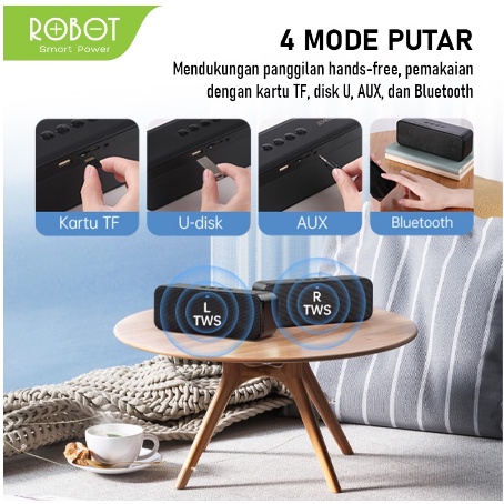 itstore Robot Speaker Bluetooth RB520 Bluetooth 5.0 Portable Audio Wireless Super Bass Stereo Garansi Original Resmi 1 tahun