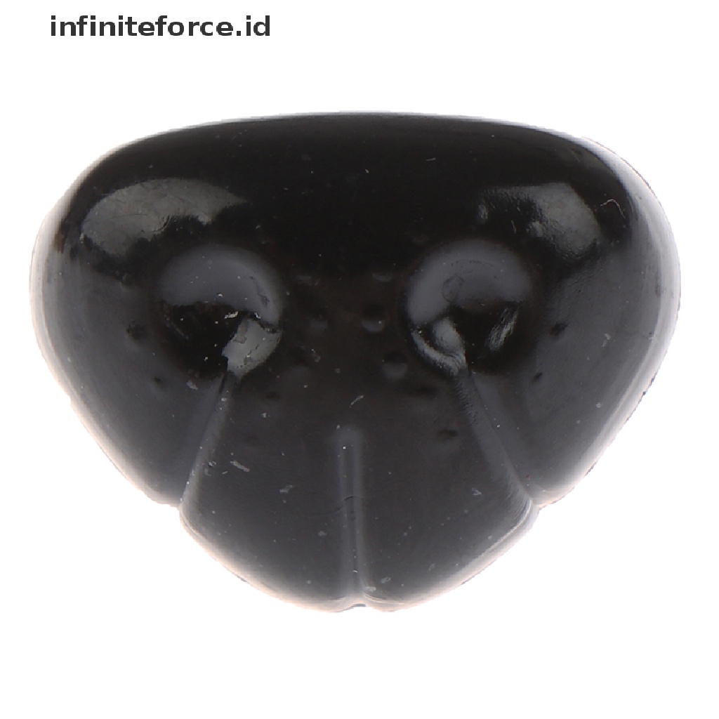 (Infiniteforce.Id) 10pcs Hidung Boneka Beruang Bahan Plastik Warna Hitam Diy