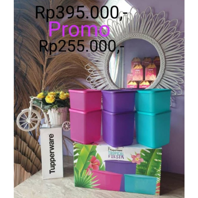 PROMO TUPPERWARE TROPICAL FIESTA TOPLES SET HK 395K