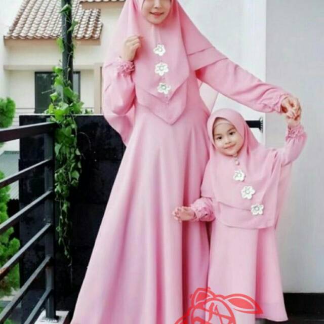 Gamis Couple Syari Ibu dan Anak Couple Syari Jola Matt Jersey super