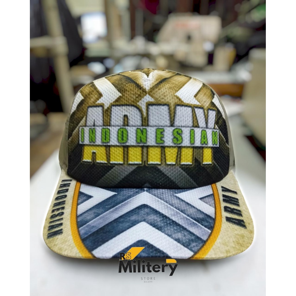 TOPI PRINTING TNI INDONESIA ARMY - TOPI ARMY