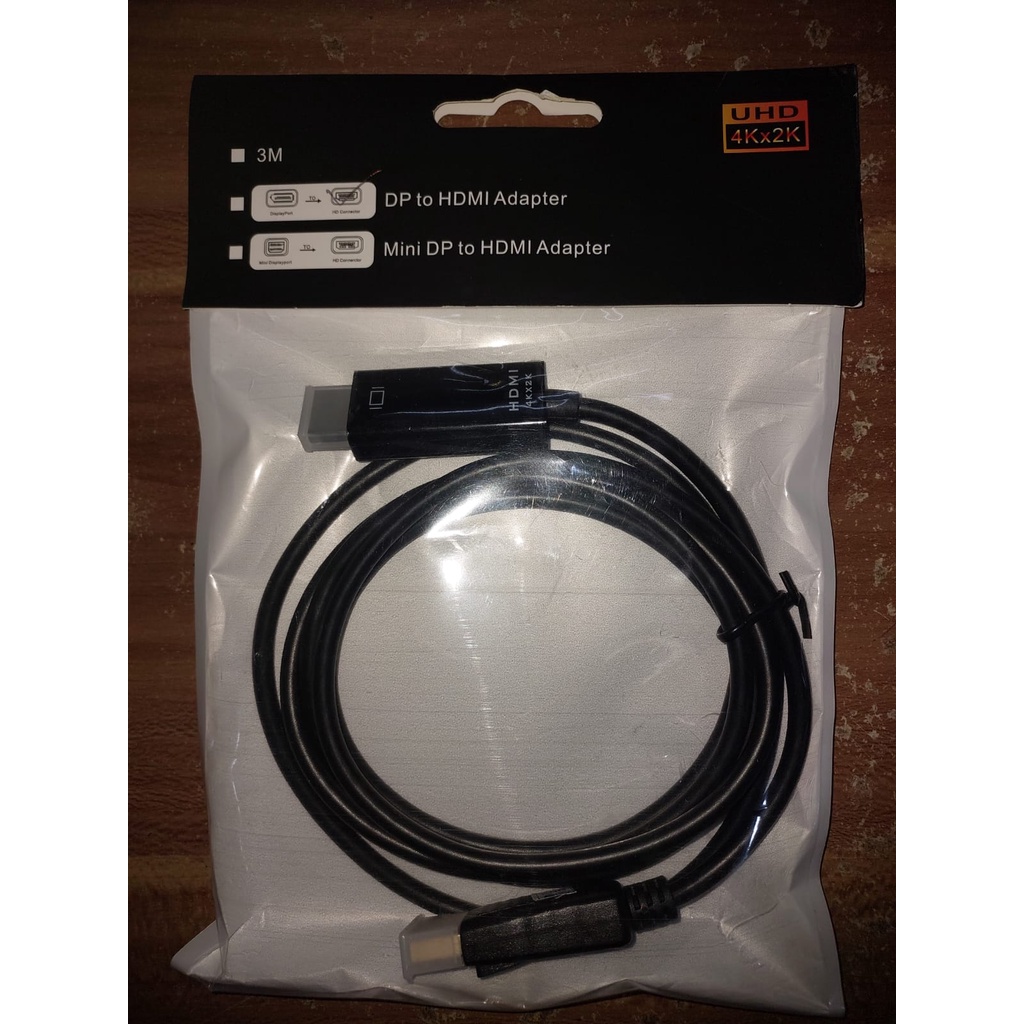 KABEL DISPLAY PORT TO HDMI 3 METER | DisplayPort DP To HDMI Male 3M