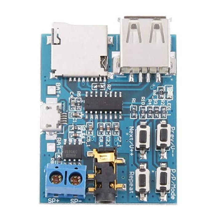 MP3 Player Decoder PCB Module Flashdisk SD Card to Speaker/Headphone