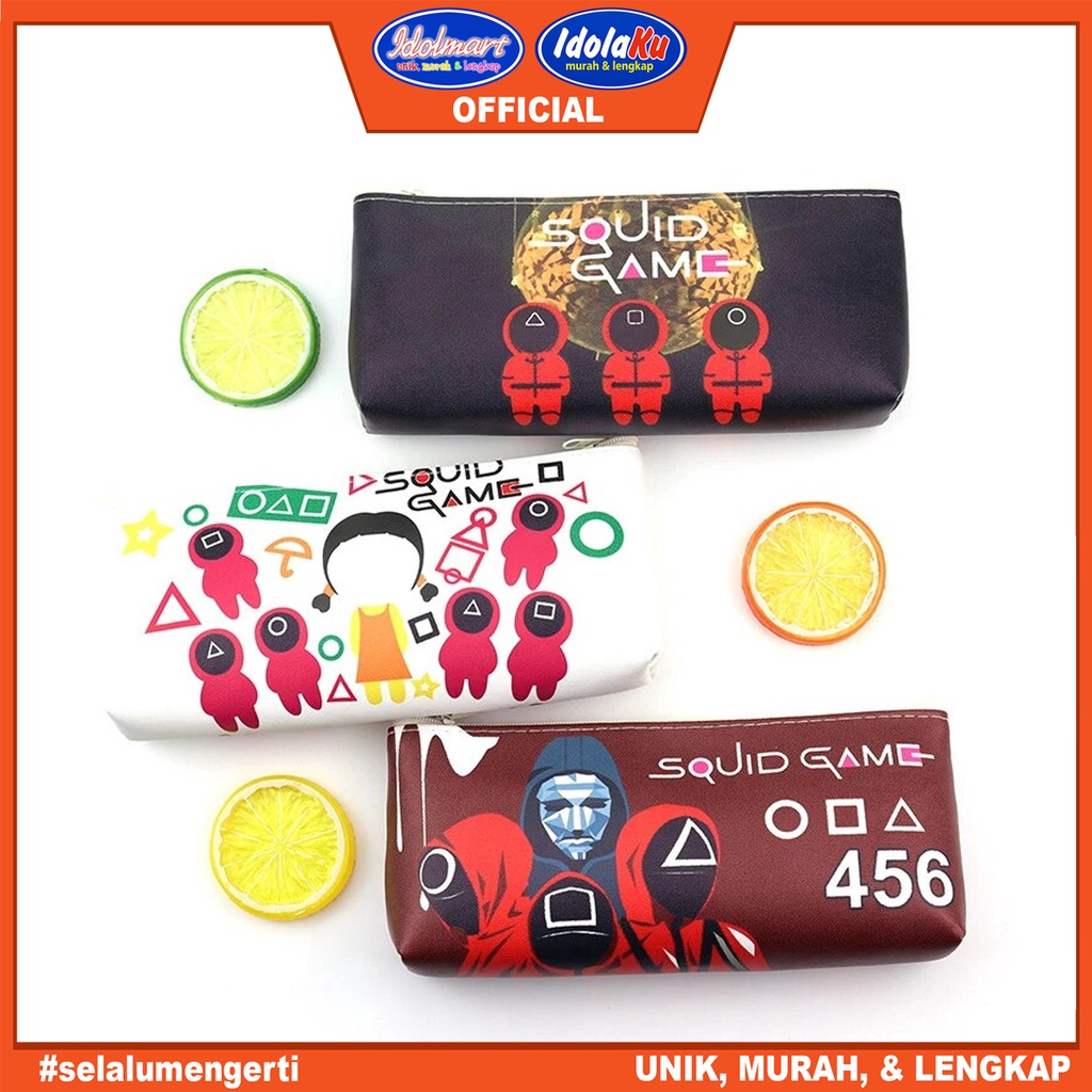 IDOLMART Pen Case Karakter Squid Game / Tempat Pensil Anak Sekolah Lucu Surabaya