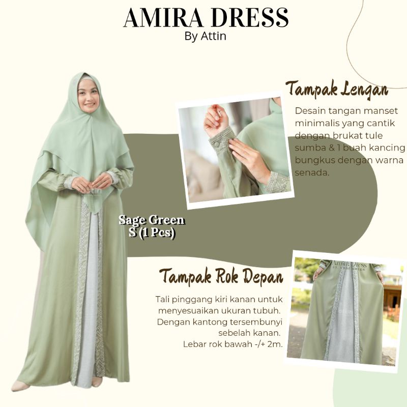 Amira Dress Attin | Gamis Dewasa