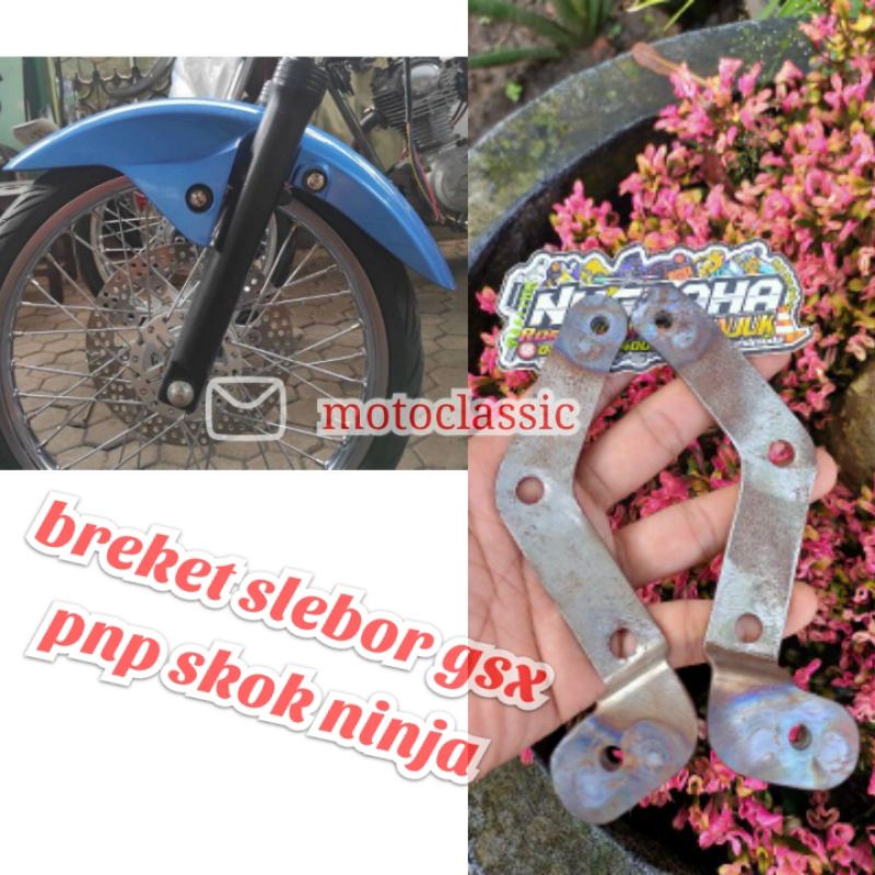 Pangkon slebor depan gsx Pnp skok ninja / breket slebor spakbor gsx pnp skok shok ninja