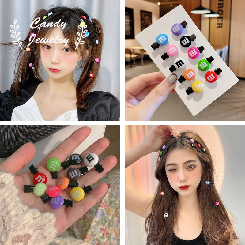 5/10pcs Korea Fashion Pelangi Permen Jepit Rambut Klip Samping Untuk Wanita Gadis Aksesoris Rambut Permen Perhiasan