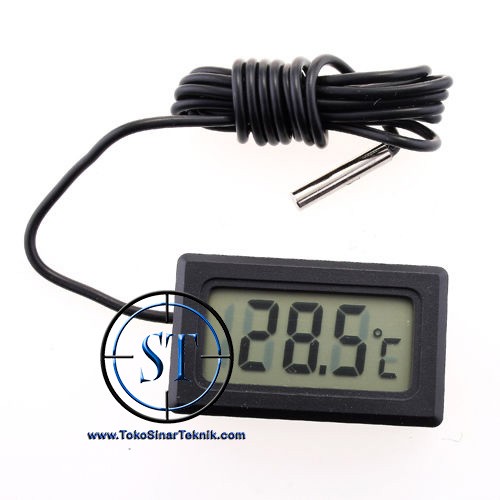 Thermometer Digital + Kabel Sensor Waterproof Probe Termometer Suhu Kulkas Mesin tetas Telur