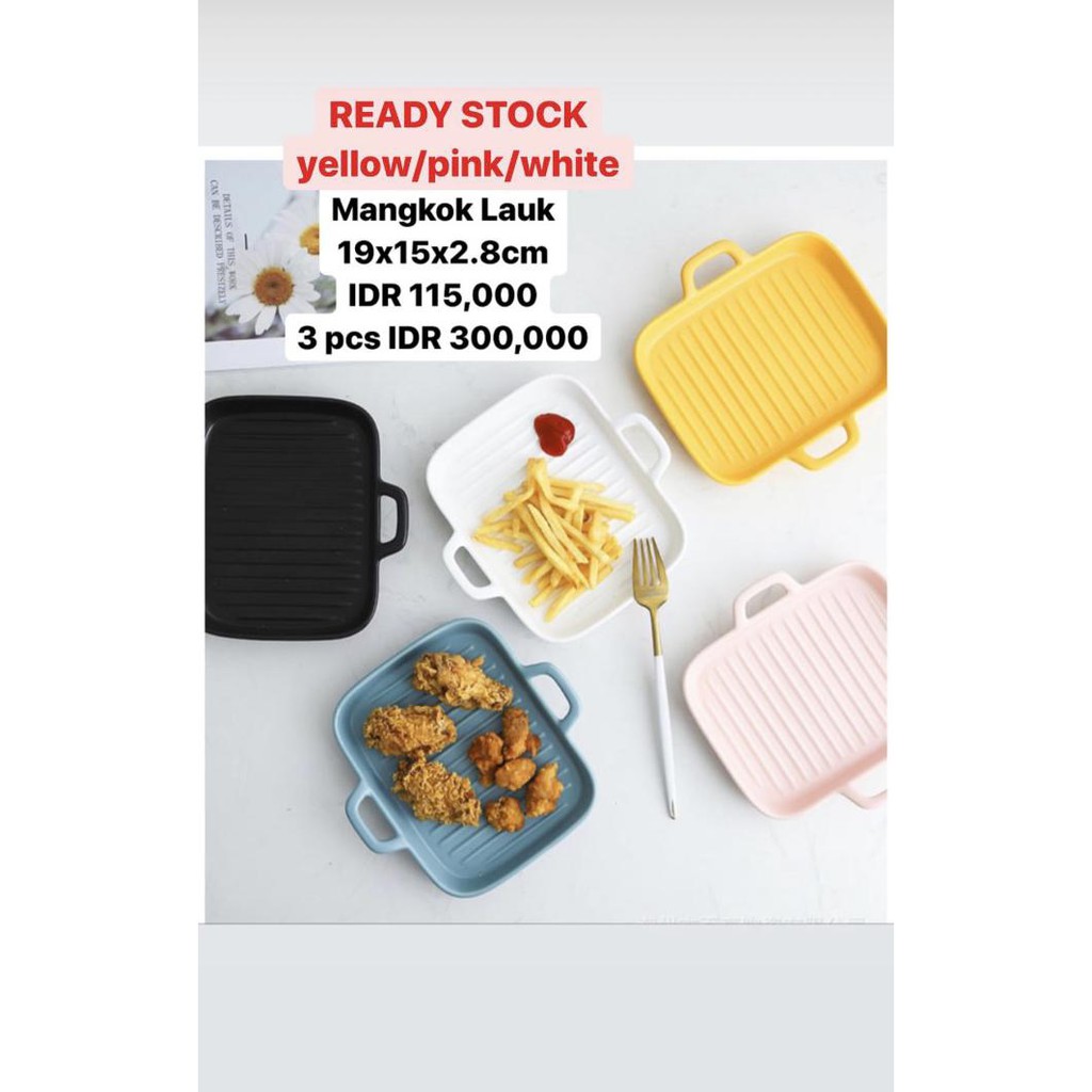 Wadah saji piring lauk piring sayur buah snack keramik import