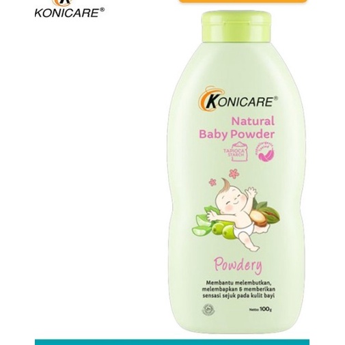 KONICARE NATURAL BABY POWDER AROMA POWDERY BOTOL 100GR