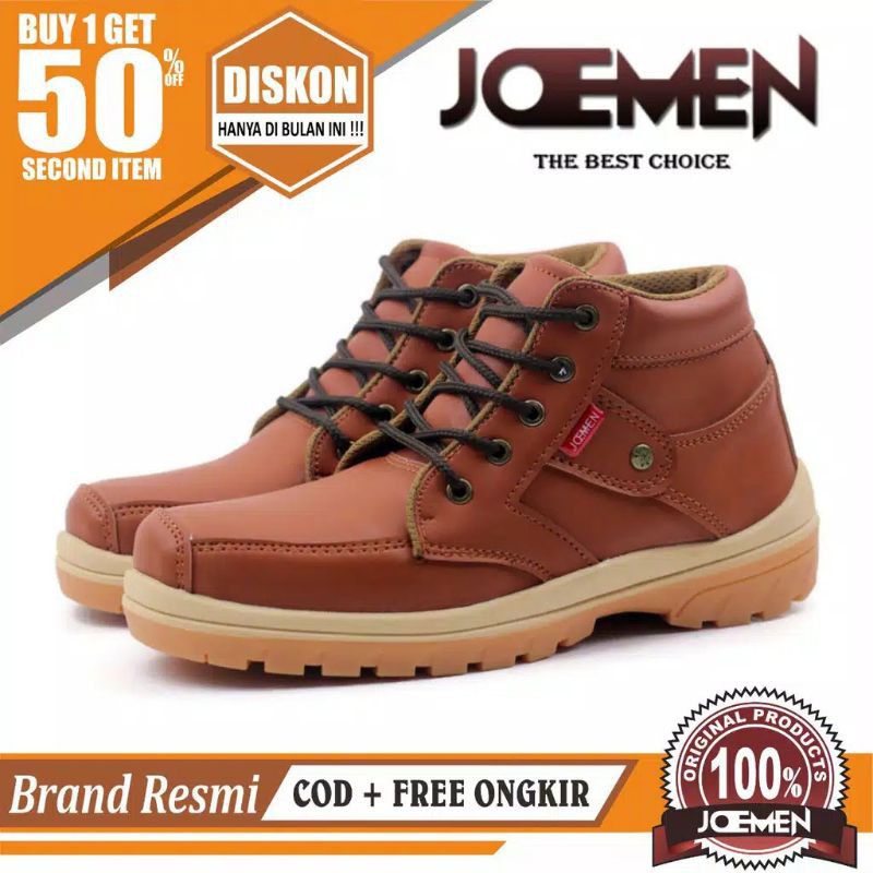 SEPATU KULIT PRIA BOOT JOEMEN ORIGINAL IMPORT TRENDI FASHION