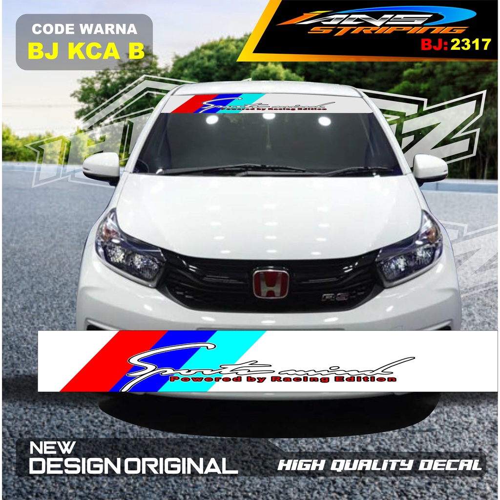 DECAL STICKER KACA DEPAN MOBIL BRIO / STICKER KACA DEPAN MOBIL HONDA JAZZ / VARIASI STIKER MOBIL AYLA / STIKER KACA MOBIL