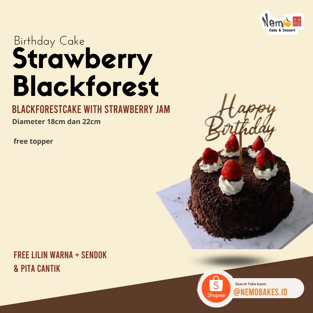 

(BISA DADAKAN )BLACKFOREST CAKE / KUE ULANG TAHUN BLACKFOREST