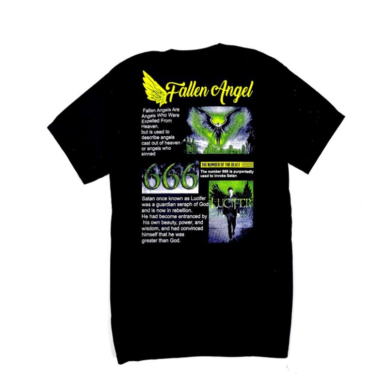 kaos pria/FALLEN ANGEL 666/kaos distro