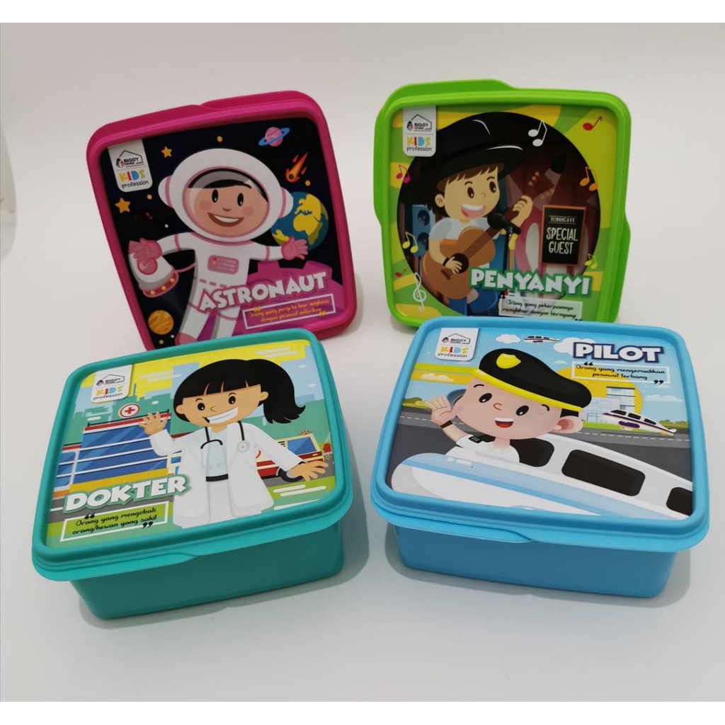 Lunch Box Tempat Kotak Makan Gambar Souvenir Ulang Tahun / Wadah Bekal Anak Emoticon