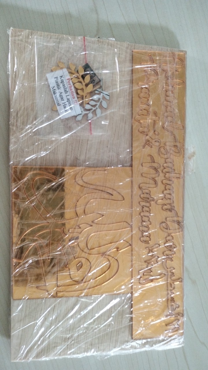 Paket Hemat Dekorasi Mahar Allah Muhammad Akrilik Emas/mirror Gold