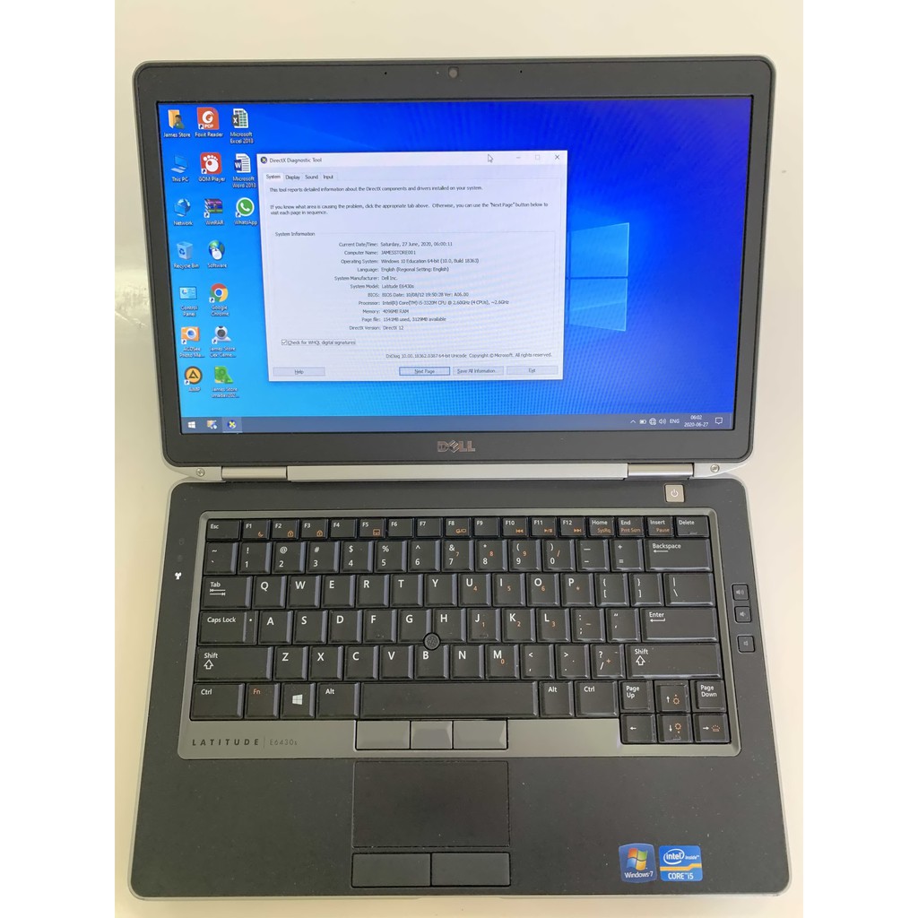 Laptop-Murah-Dell Latitude-E6320-Corei5-Ram4G-HDD320G-Kamera-DVD-Design-Gaming-Win10-Siap Pakai