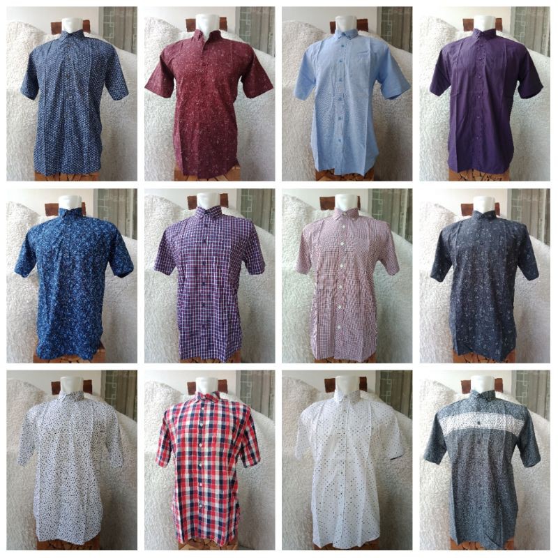 Kemeja Pria dewasa branded mix size S & M