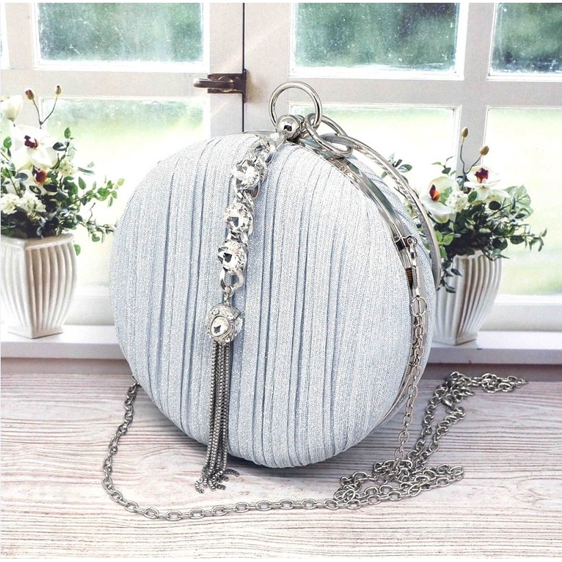 TFT AX200298 92956 AX956 D43 (1 KG MUAT 3) TAS PESTA WANITA IMPORT TAS PESTA BULAT IMPORT CLUTCH PARTY BEST SELLER 3526