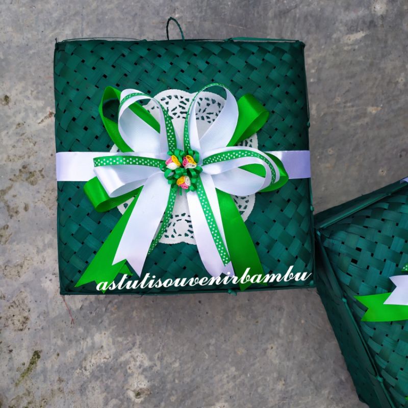 SOKASE BAMBU WARNA HIAS PITA CANTIK | sokase | box hantaran | seserahan | bingkisan parsel lebaran