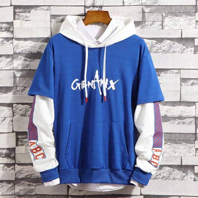 TOTOTAshop.sweater hoodie pria GENANX,Bahan Fleece tebal.motif sablon