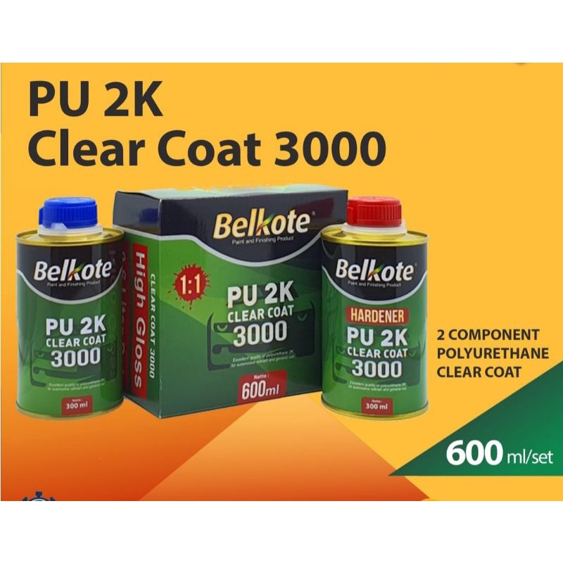 CAT VERNISH BELKOTE PU 2K 3000 - CLEAR COAT - PERNIS MOBIL - 600 ML